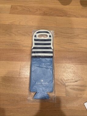 kate spade Blue and Navy Striped Bottle Carrier